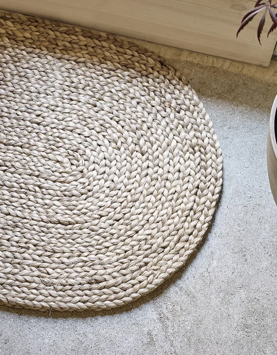Braided Jute Oval Double Doormat