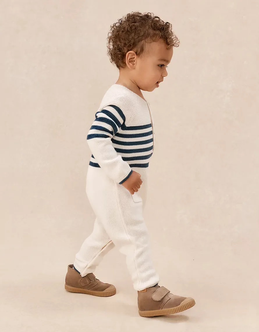 Breton Knitted Romper — with Cashmere (0–24mths)