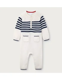 Breton Knitted Romper — with Cashmere (0–24mths)