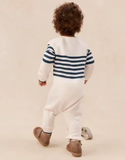 Breton Knitted Romper — with Cashmere (0–24mths)