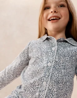 Brushed Cotton Relaxed Fit Traditional Petunia Pyjamas (2–12yrs)