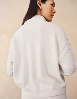 Cashmere Contrast Stitch Detail Jumper