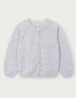 Cashmere Pointelle Cardigan (0–4yrs)