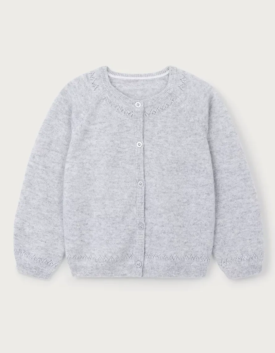 Cashmere Pointelle Cardigan (0–4yrs)