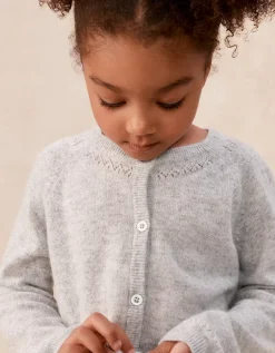 Cashmere Pointelle Cardigan (0–4yrs)