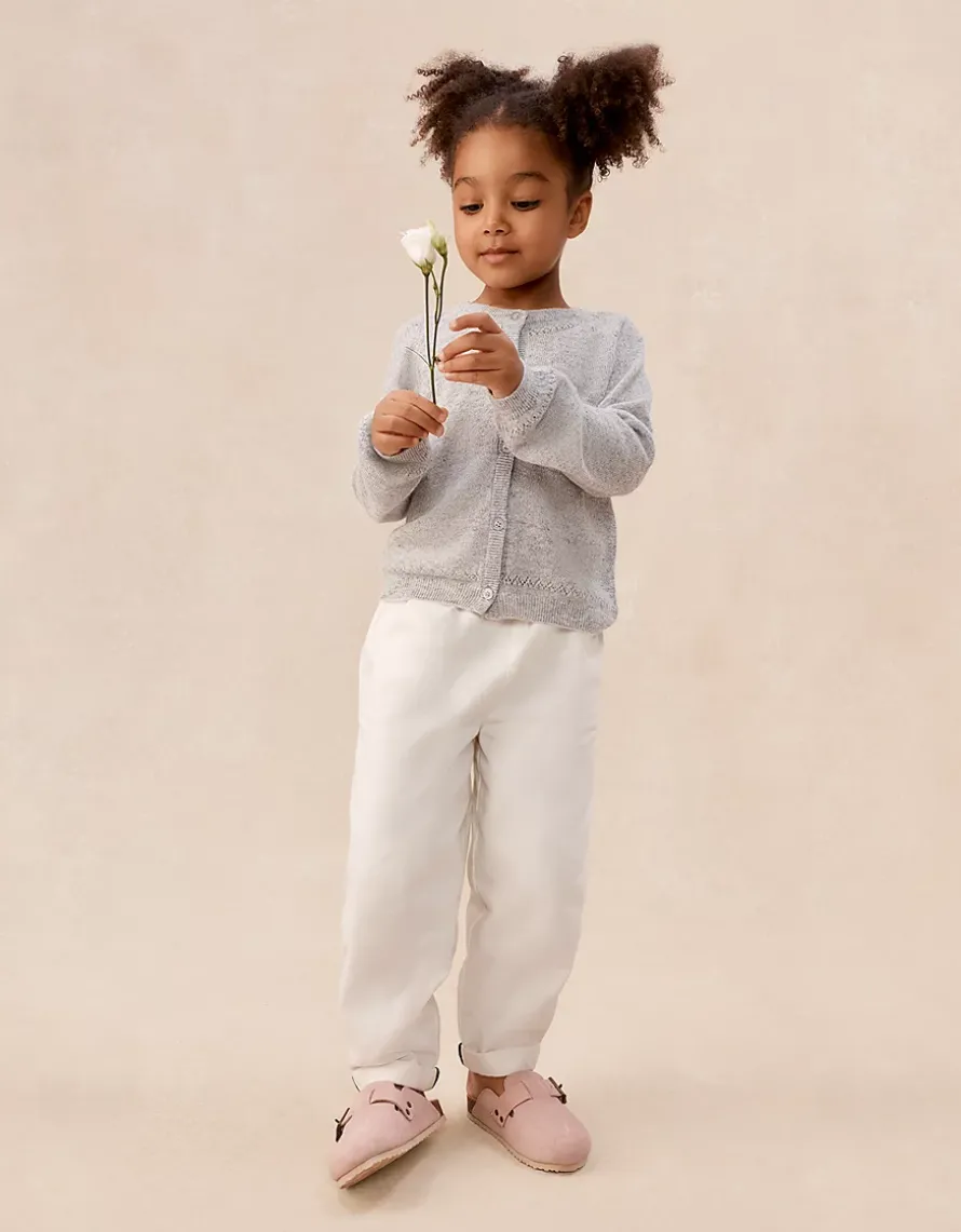 Cashmere Pointelle Cardigan (0–4yrs)