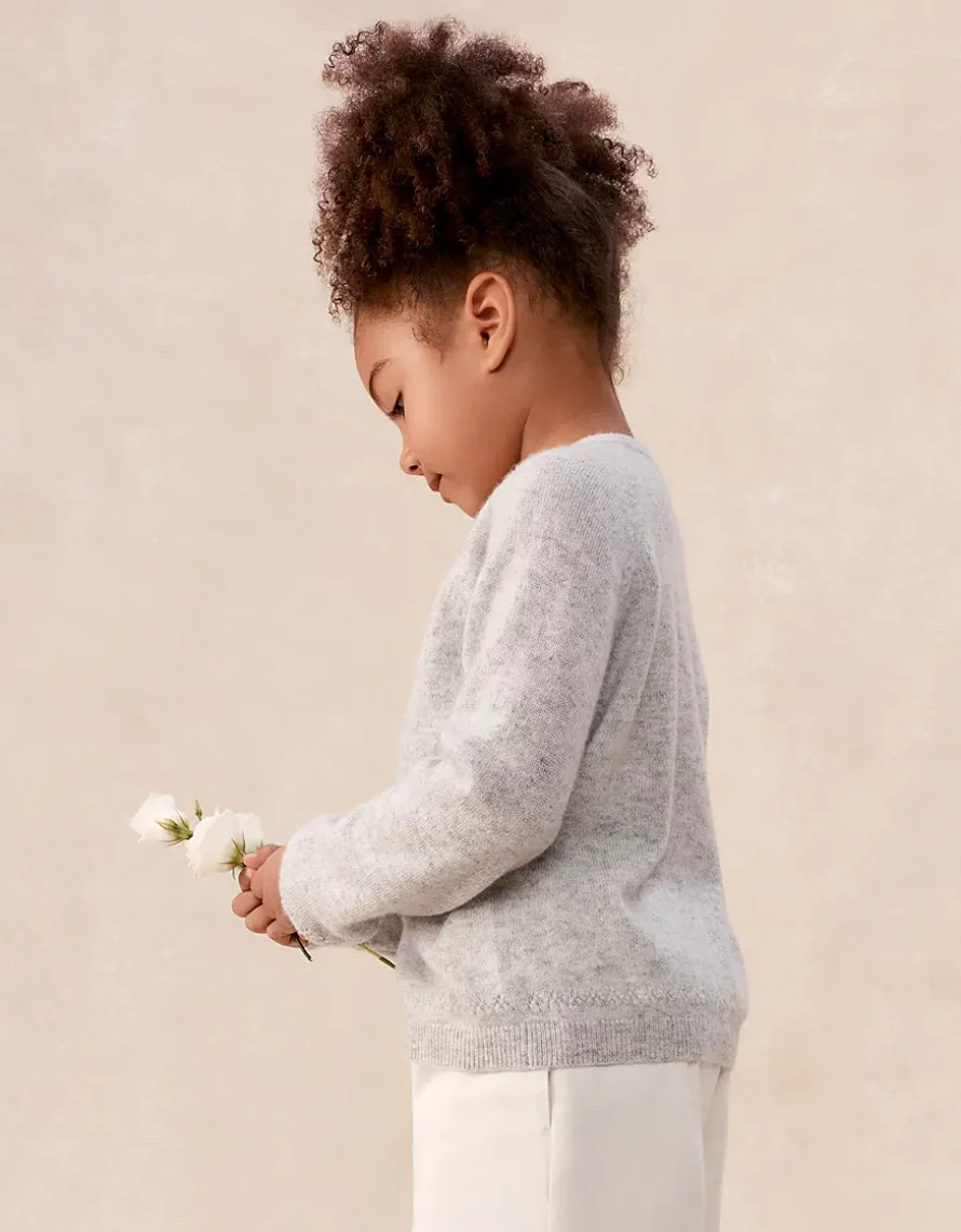 Cashmere Pointelle Cardigan (0–4yrs)