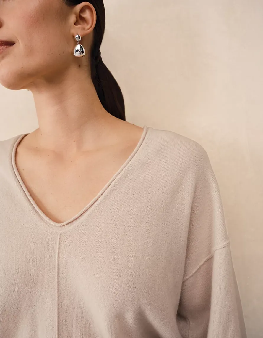 Cashmere Slouchy V-neck Jumper