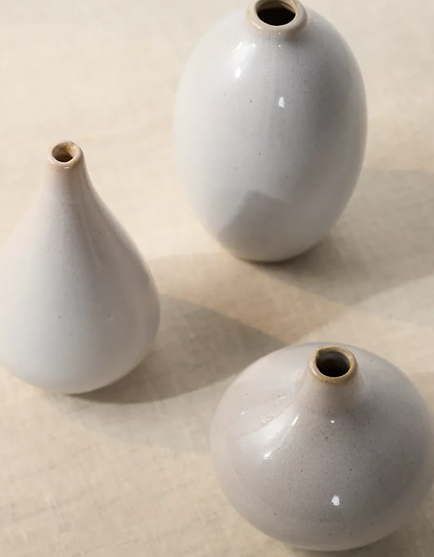 Ceramic Bud Vases – Set of 3