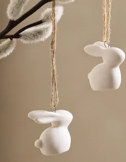 Ceramic Bunny Decorations – Set of 6