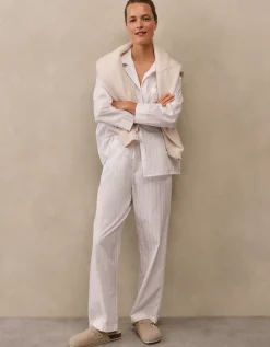 Classic Cotton Sateen Stripe Pyjama Set