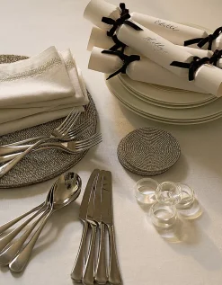 Clear Glass Napkin Rings – Set of 4