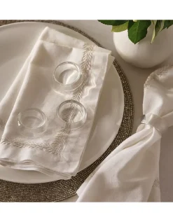 Clear Glass Napkin Rings – Set of 4