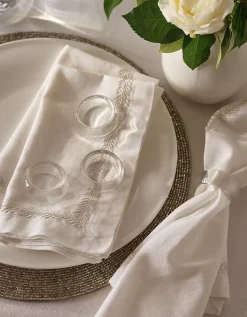 Clear Glass Napkin Rings – Set of 4