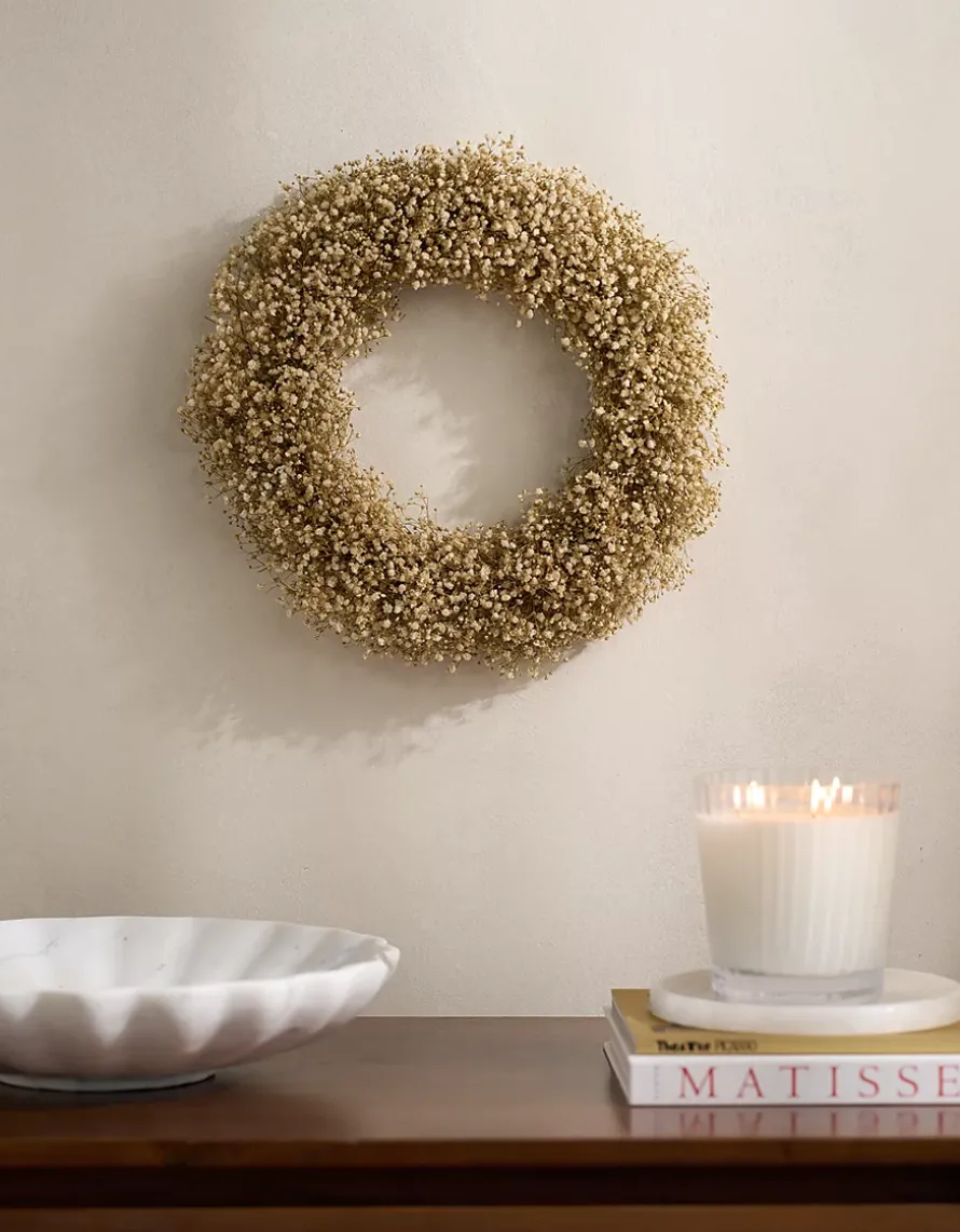 35cm Dried Gypsophila Wreath