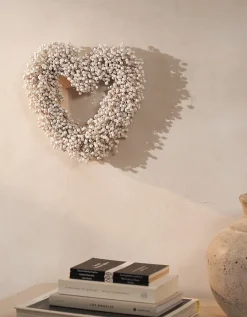 27cm Heart Dried Linum Wreath