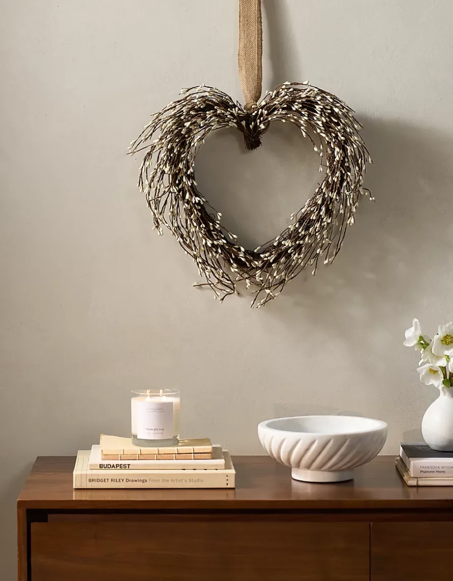 40cm Spring Heart Wreath