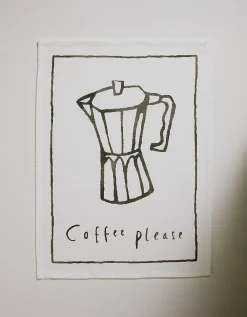 Coffee Please Tea Towel
