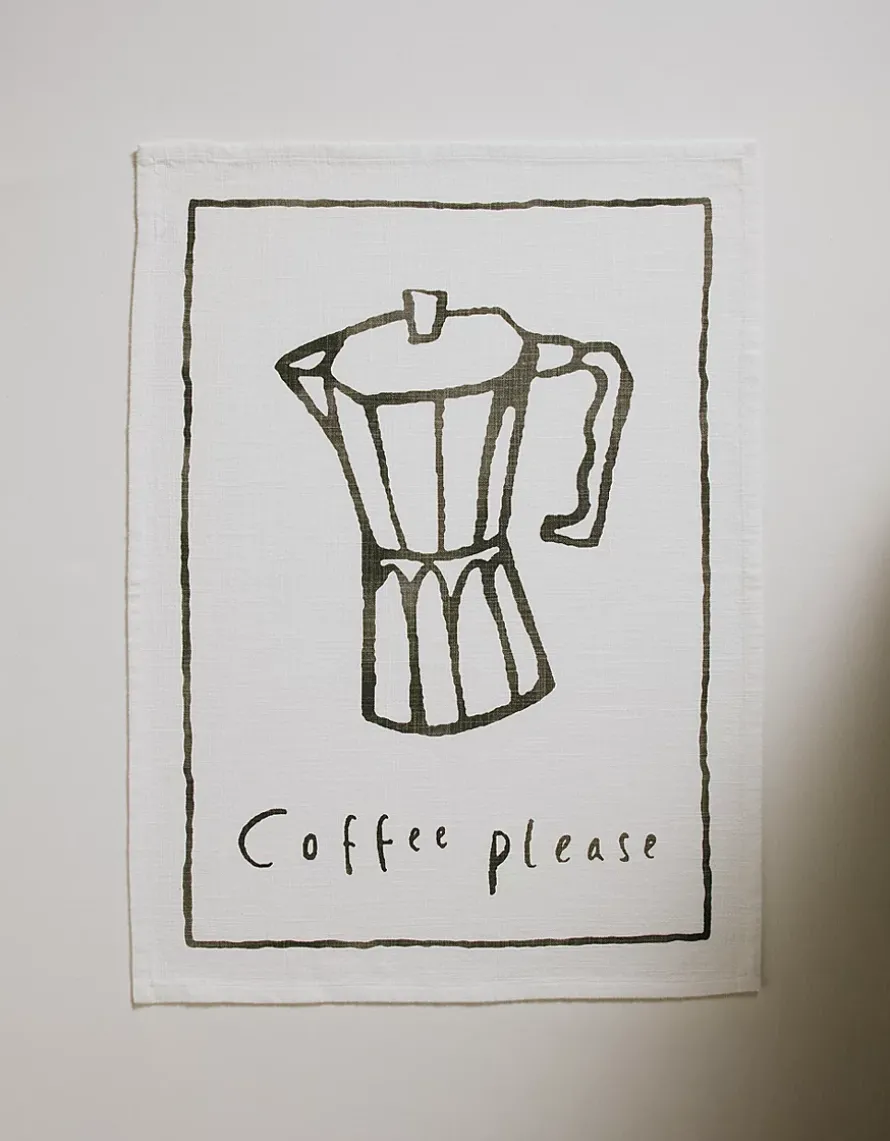 Coffee Please Tea Towel