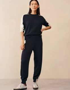 Contrast Panel Jogger with Cashmere