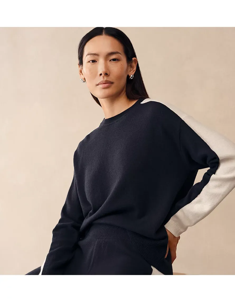 Contrast Panel Jumper with Cashmere