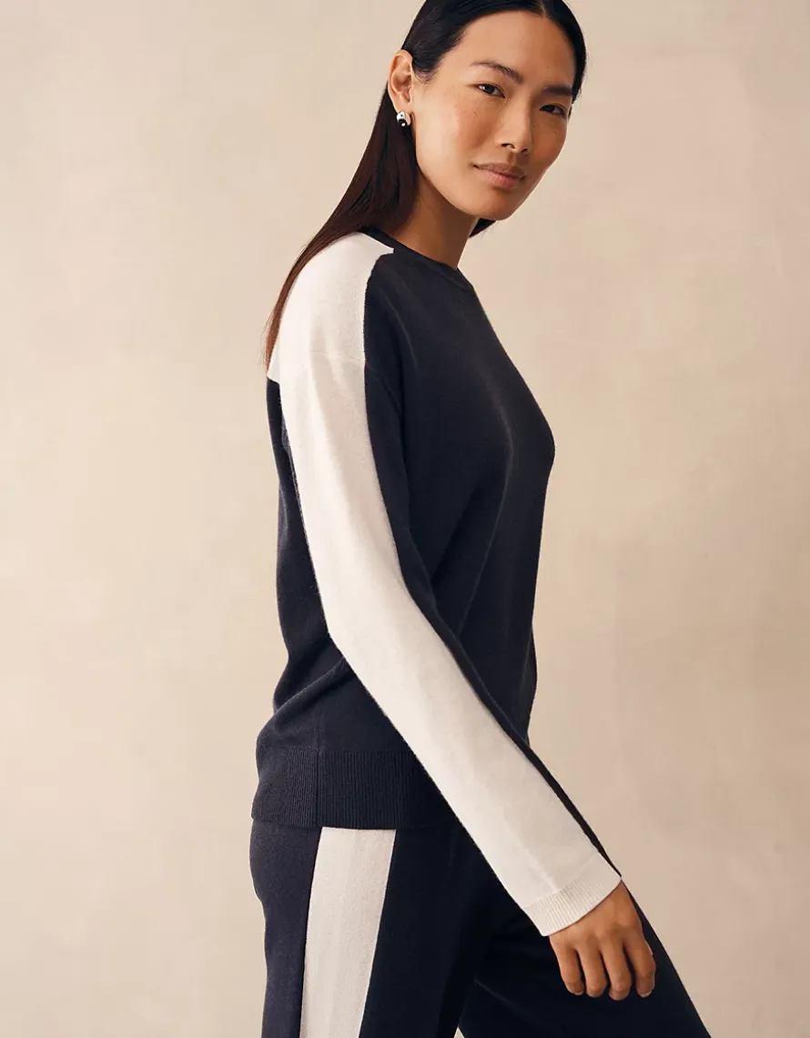 Contrast Panel Jumper with Cashmere