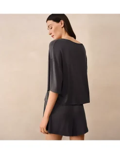 Cooling Boxy Henley Shortie Pyjama Set