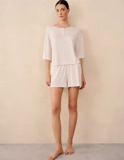 Cooling Boxy Henley Shortie Pyjama Set
