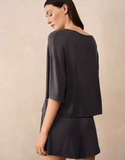 Cooling Boxy Henley Shortie Pyjama Set
