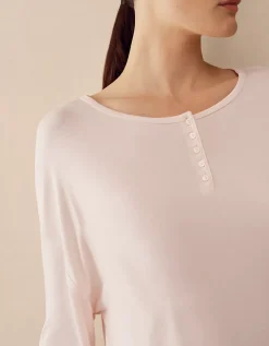 Cooling Boxy Henley Shortie Pyjama Set