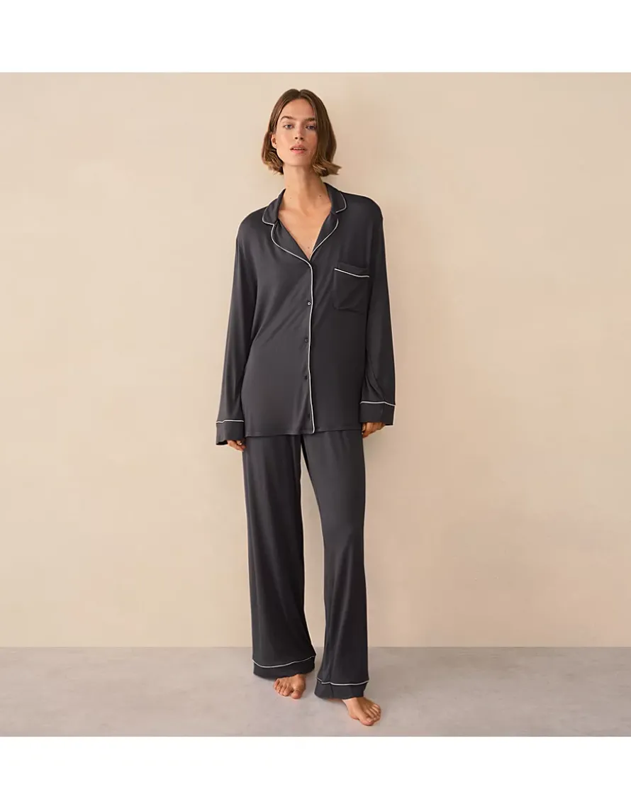 Cooling Jersey Relaxed Piped Pyjama Set