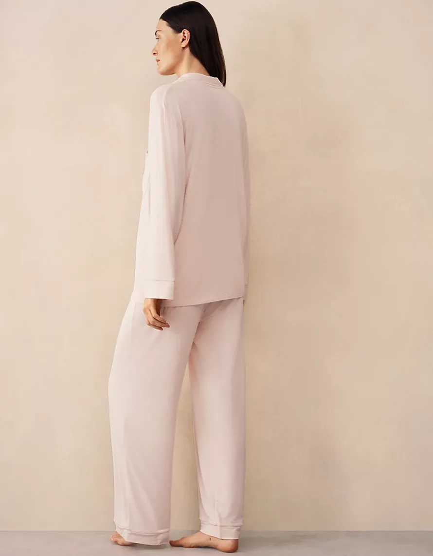 Cooling Jersey Relaxed Piped Pyjama Set