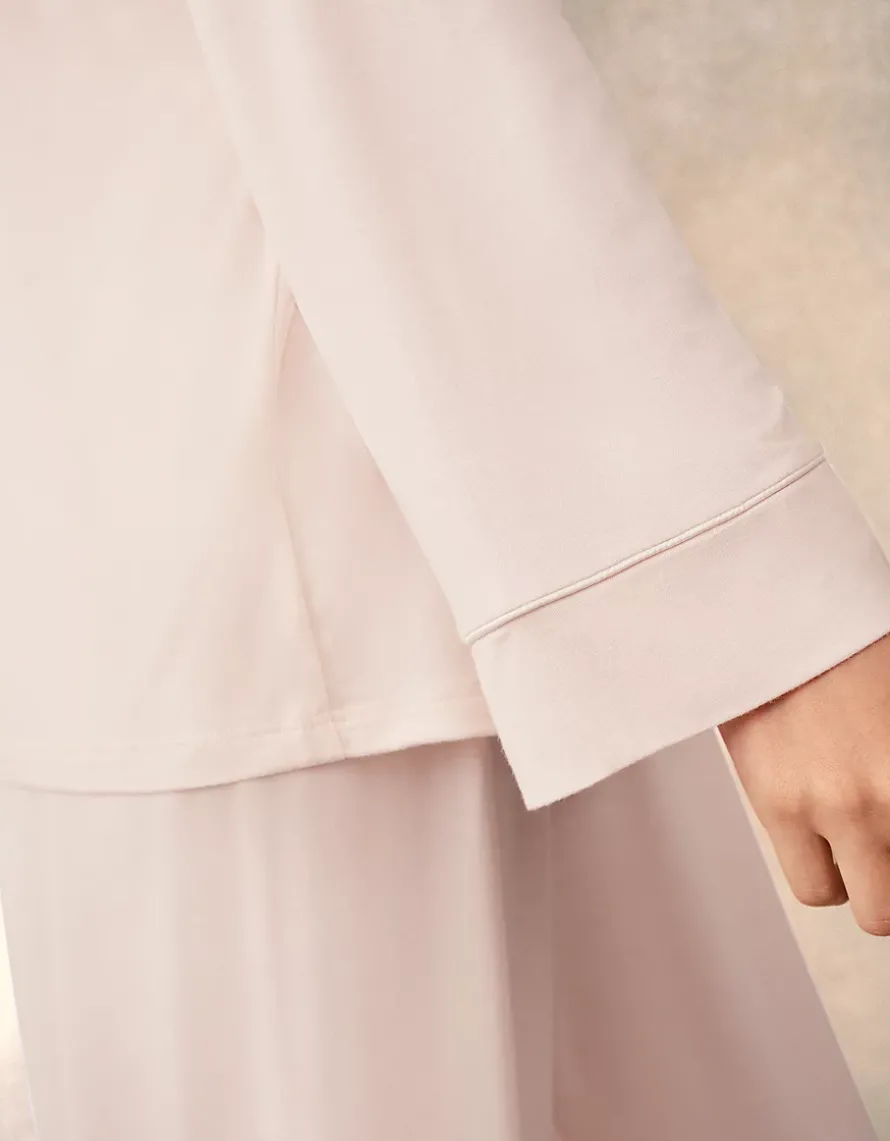 Cooling Jersey Relaxed Piped Pyjama Set