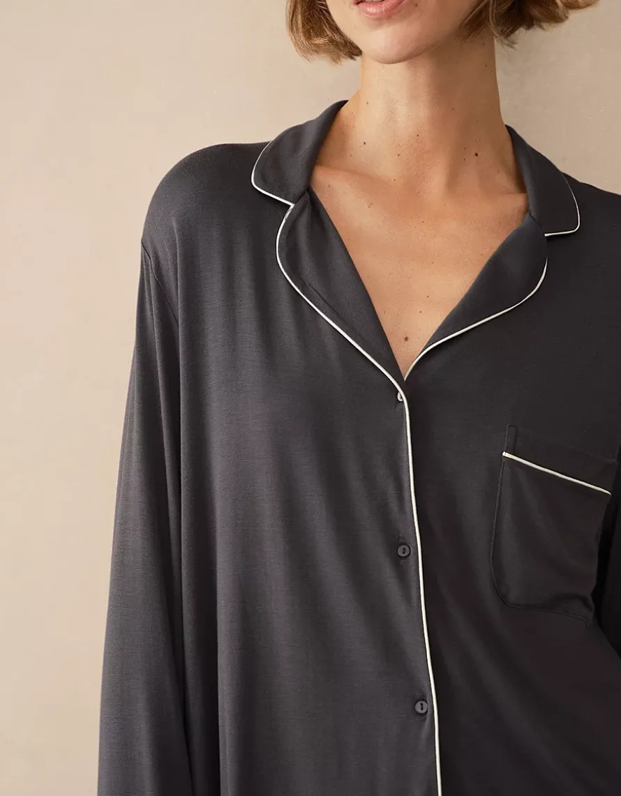 Cooling Jersey Relaxed Piped Pyjama Set