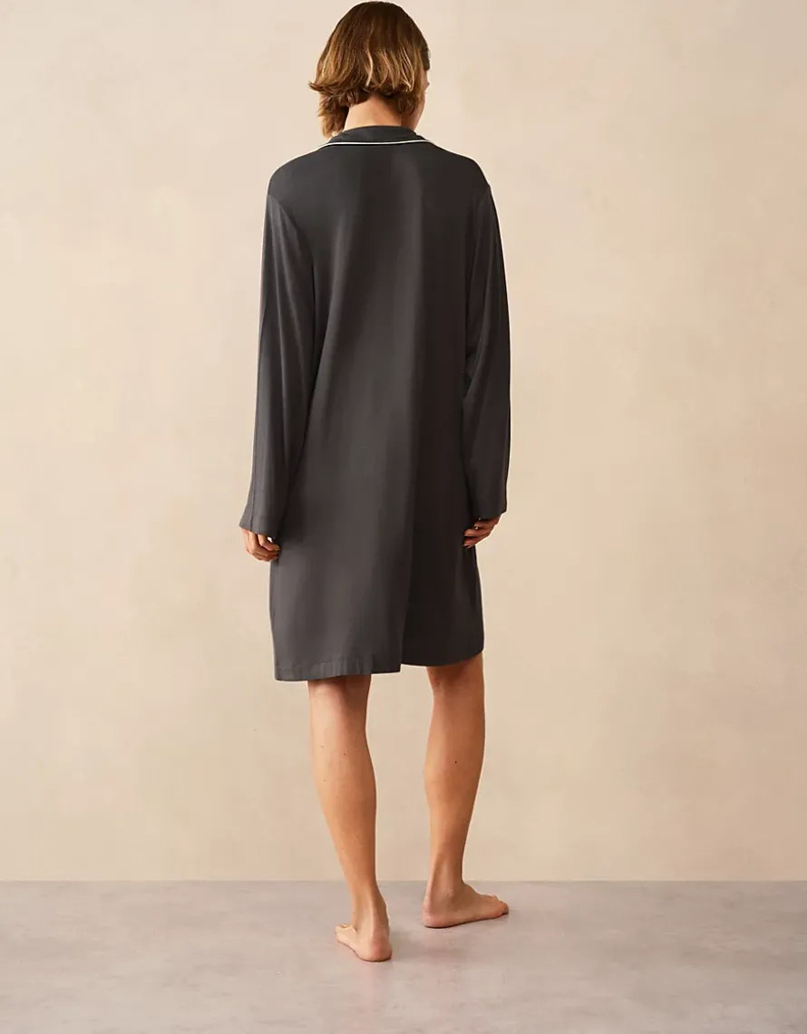Cooling Jersey Relaxed Piped Nightshirt