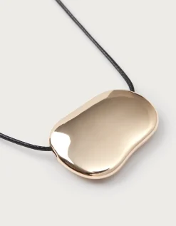 Cord Gold Pendant Necklace