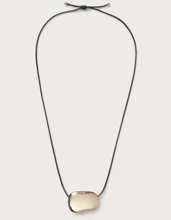Cord Gold Pendant Necklace