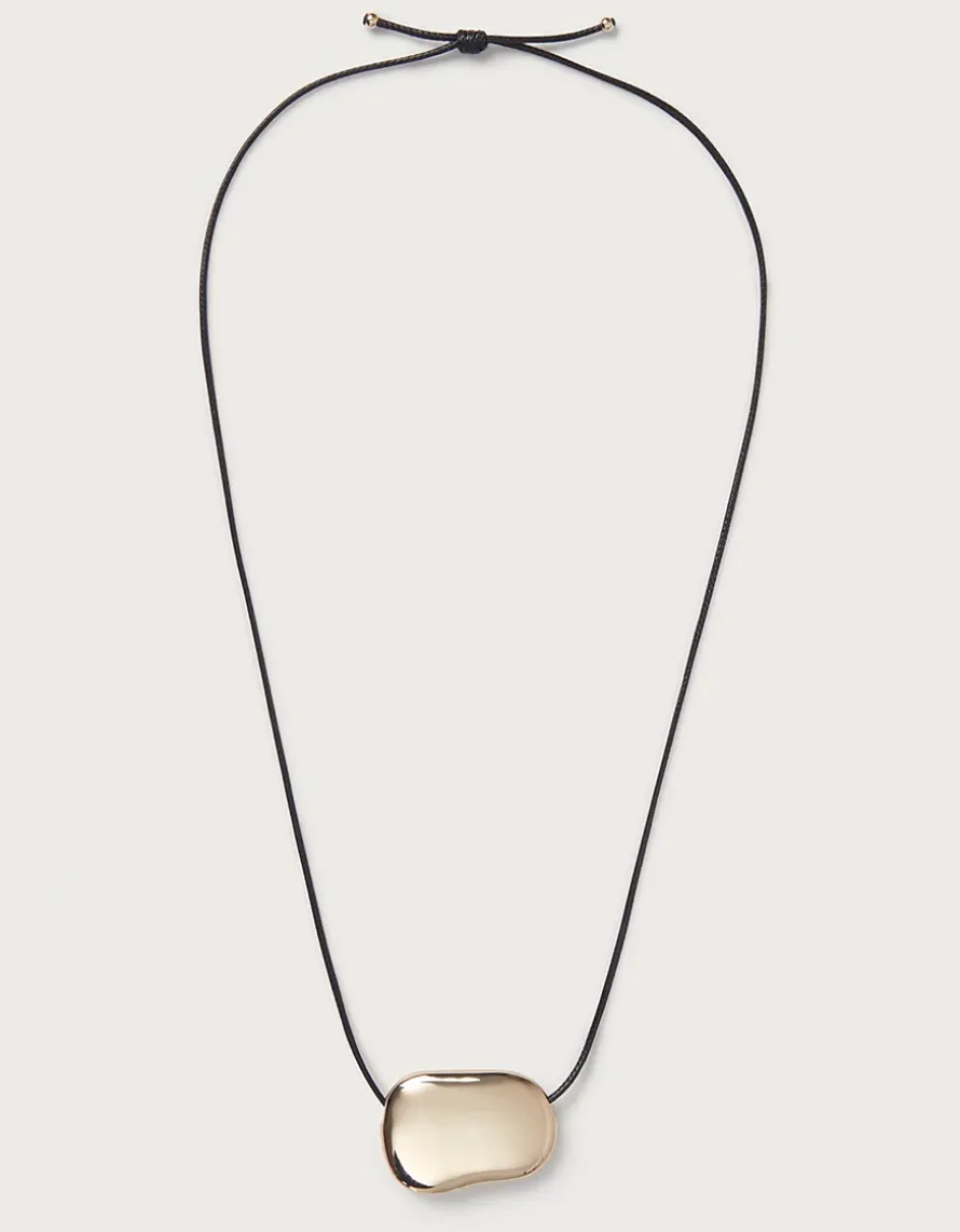 Cord Gold Pendant Necklace