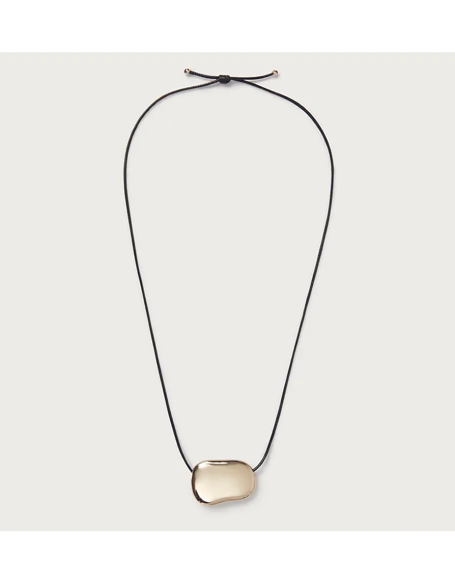 Cord Gold Pendant Necklace