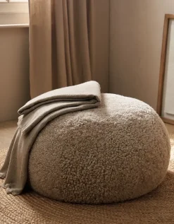 Cosy Sheepskin Pouffe