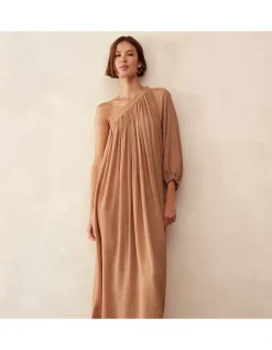 Cotton Blend Asymmetric Dress