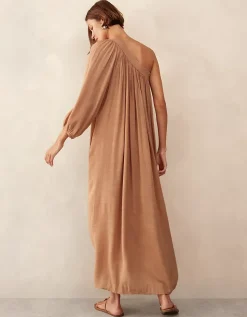 Cotton Blend Asymmetric Dress
