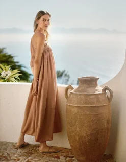 Cotton Blend Asymmetric Dress