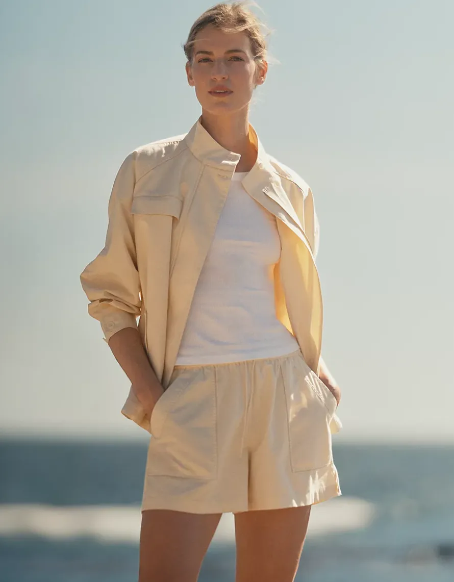 Cotton Linen Blend Shorts