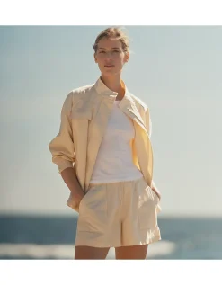 Cotton Linen Blend Shorts