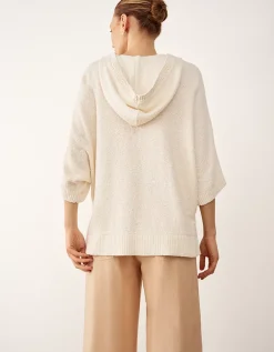 Cotton Rich Bouclé Knitted Hoodie