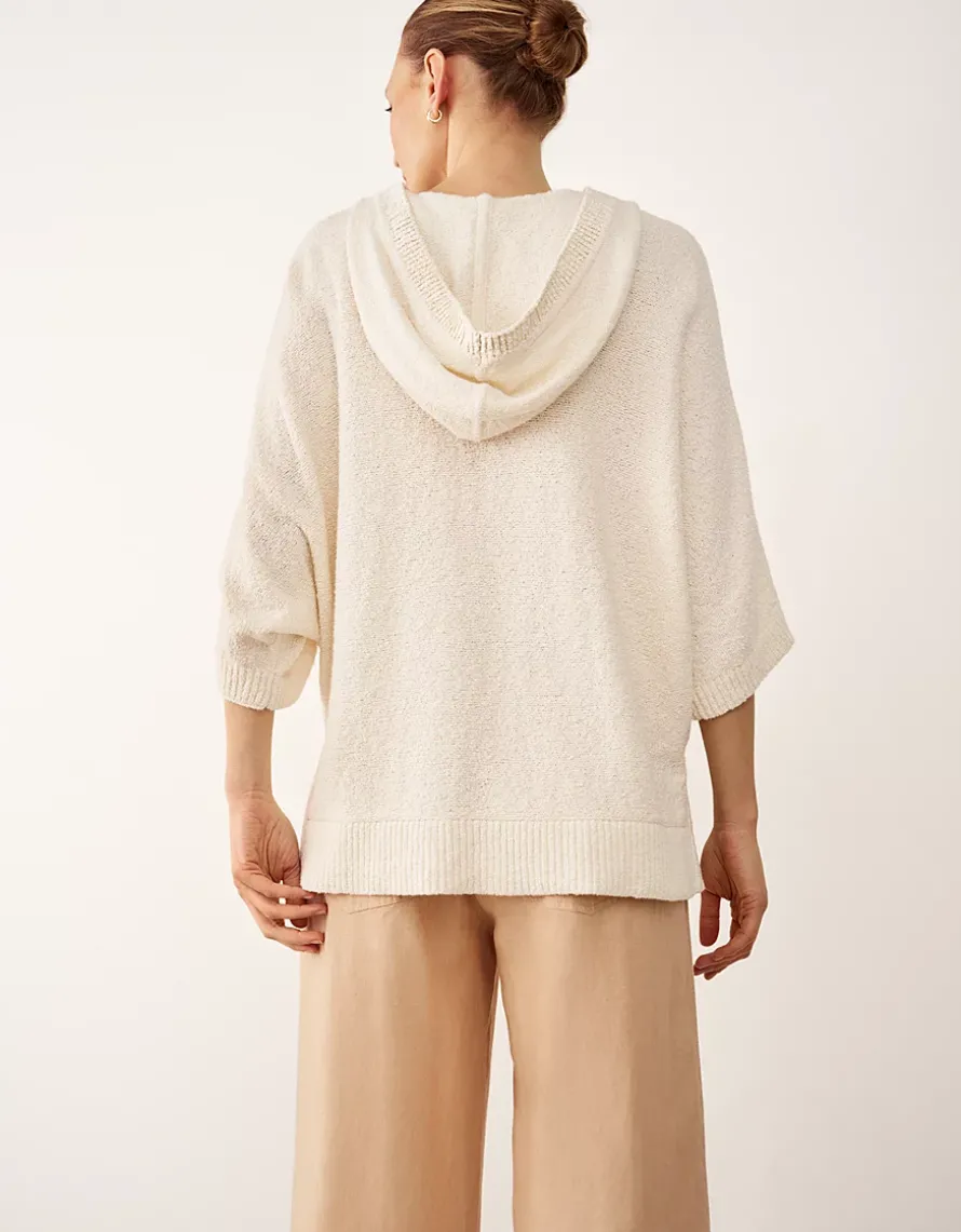 Cotton Rich Bouclé Knitted Hoodie