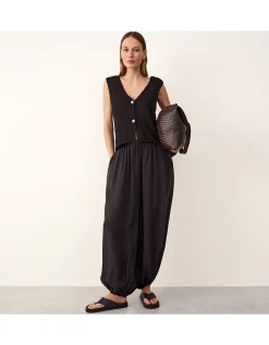 Cotton Rich Button Through Knitted Tank