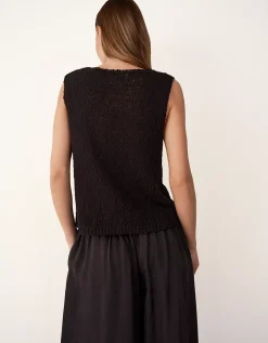 Cotton Rich Button Through Knitted Tank