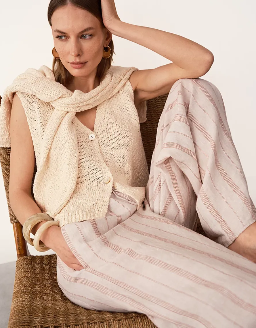 Cotton Rich Button Through Knitted Tank